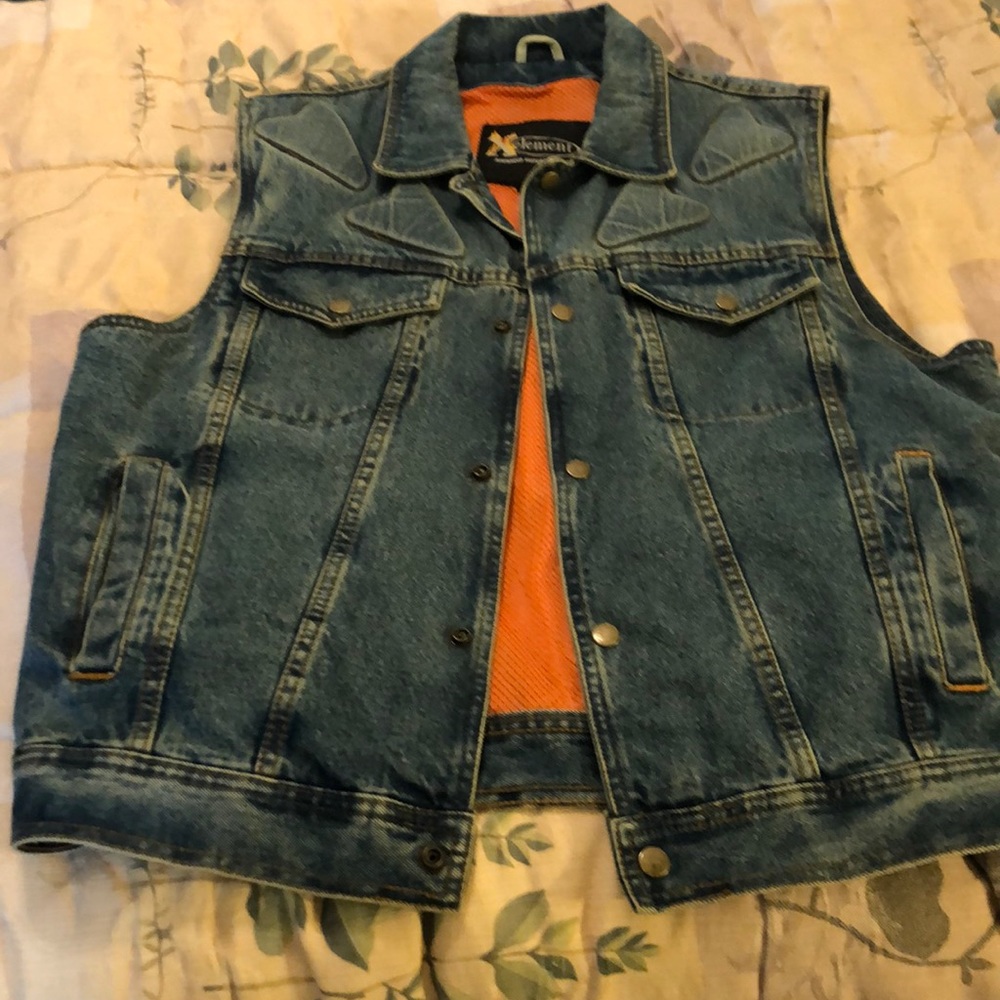 Xelement Denim biker vest